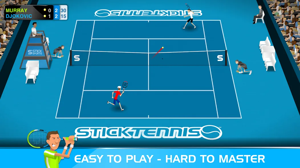 Stick Tennis (Стик Теннис)  [МОД Бесконечные монеты] Screenshot 1