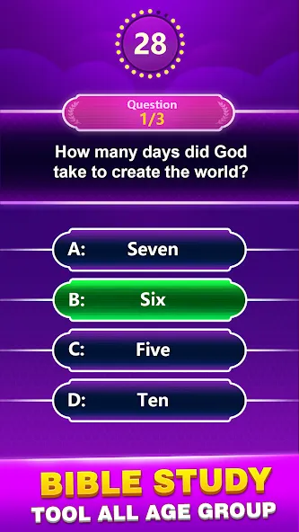Bible Trivia - Word Quiz Game (Библейская викторина)  [МОД Menu] Screenshot 1