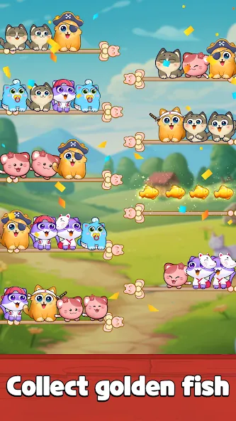 Cat Sort Puzzle: Cute Pet Game  [МОД Menu] Screenshot 3