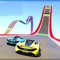 Скачать взломанную Mega Ramp Car Offline Games  [МОД Mega Pack] - полная версия apk на Андроид