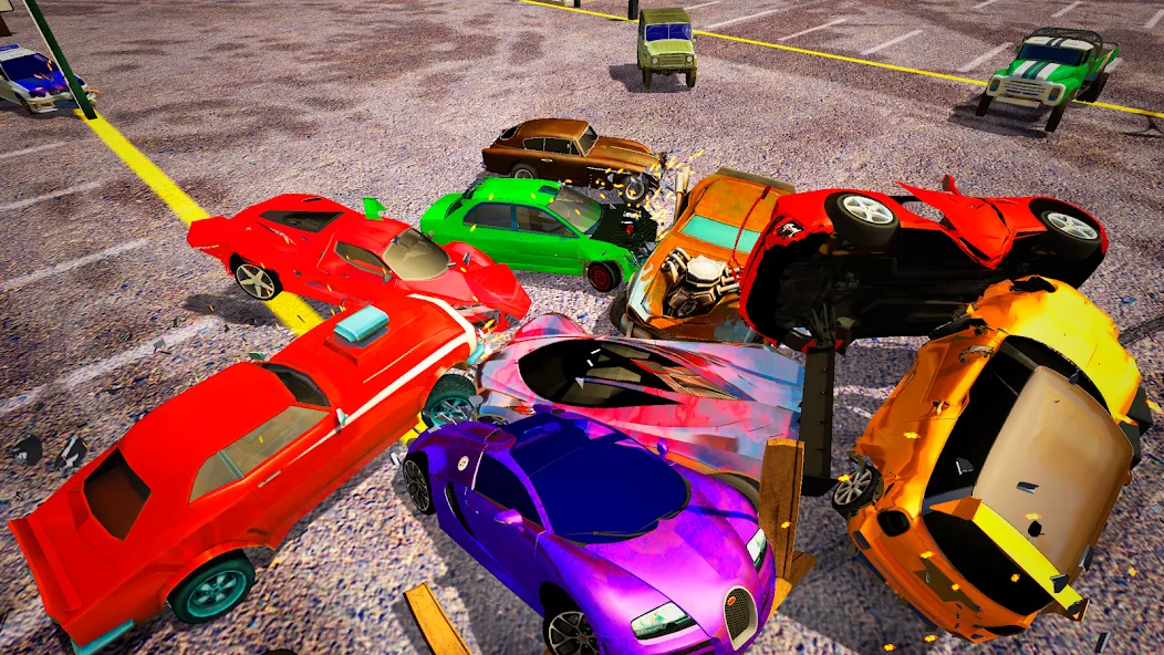 Demolition Derby Mad Car Crash (Дерби Деструкция Симулятор)  [МОД Бесконечные монеты] Screenshot 2