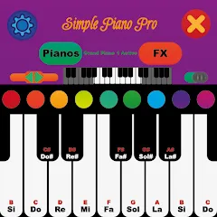 Скачать взломанную Simple Piano Pro (Симпл Пиано Про)  [МОД Бесконечные деньги] - полная версия apk на Андроид