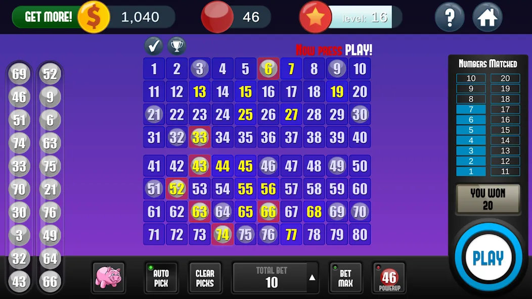 A Keno Game (А Кено игра)  [МОД Много монет] Screenshot 4