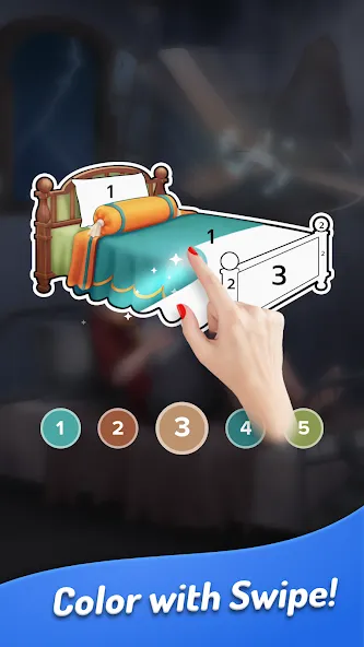 Colorswipes® - Color by Number  [МОД Много монет] Screenshot 3
