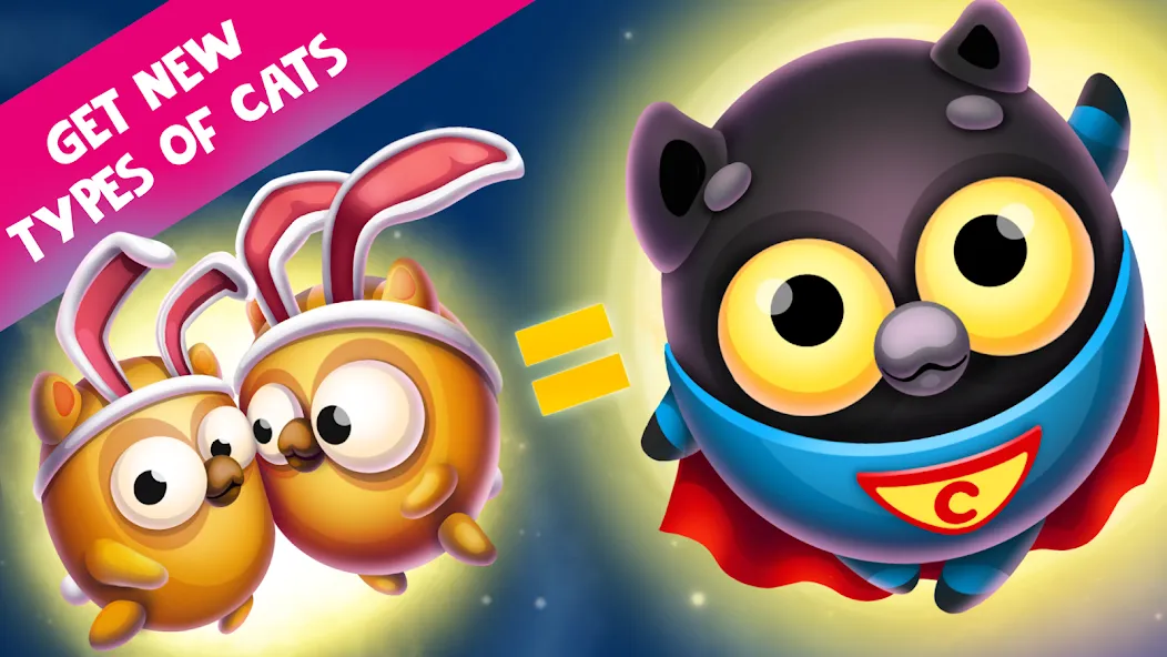 Space Cat Evolution: Kitty col  [МОД Все открыто] Screenshot 5