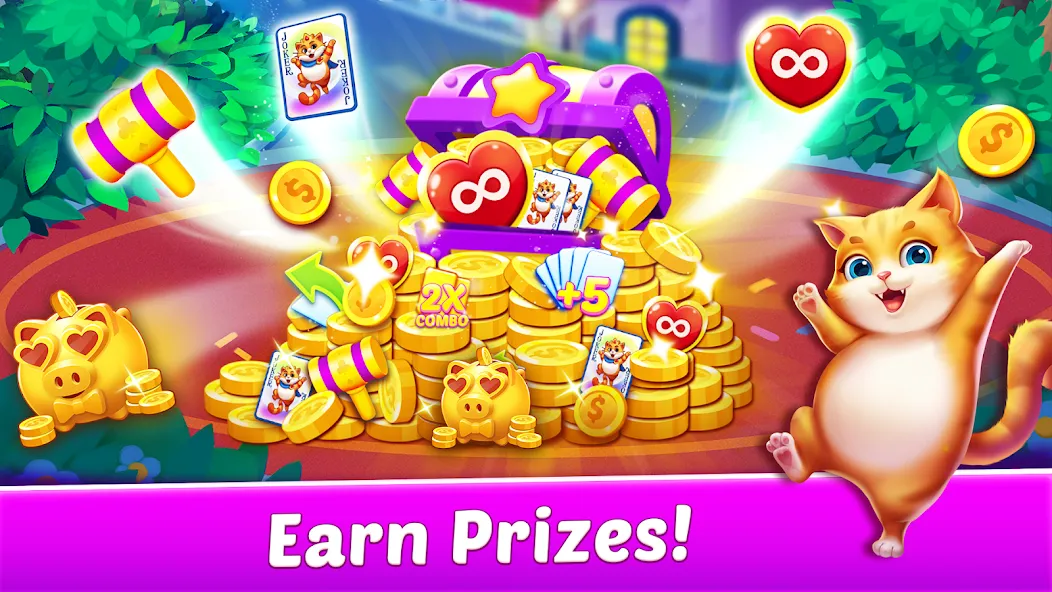 Solitaire Tripeaks Diary  [МОД Бесконечные монеты] Screenshot 3