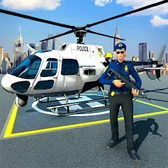 Взломанная Police Helicopter Chase Game  [МОД Все открыто] - полная версия apk на Андроид