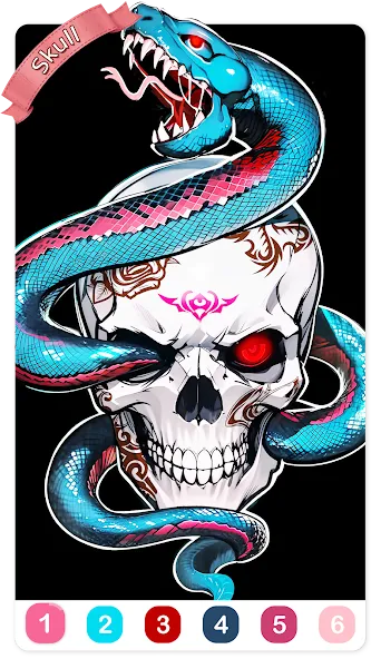 Tattoo Coloring games  [МОД Меню] Screenshot 3