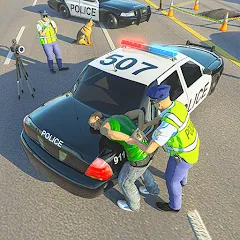 Скачать взломанную Police Simulator Job Cop Game  [МОД Mega Pack] - стабильная версия apk на Андроид