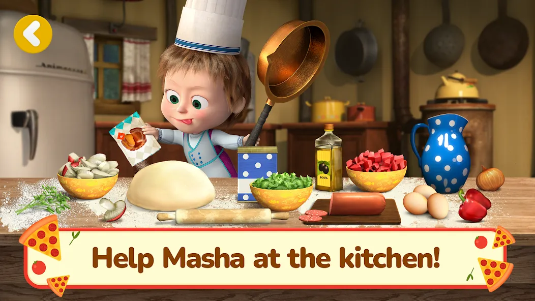 Masha and the Bear Pizza Maker  [МОД Unlimited Money] Screenshot 1
