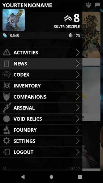 Warframe Companion (Уорфрейм Компаньон)  [МОД Unlocked] Screenshot 1