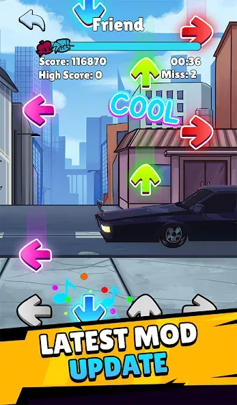 Music Rap Time Battle (Фанкин Музыка)  [МОД Бесконечные монеты] Screenshot 1