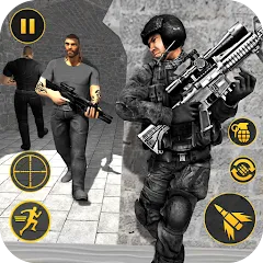 Скачать взломанную Anti Terrorist Shooting Game  [МОД Меню] - стабильная версия apk на Андроид