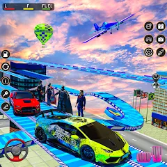 Взломанная Rampa Car Game: GT Car stunts (Мега Рэмпс)  [МОД Много монет] - полная версия apk на Андроид