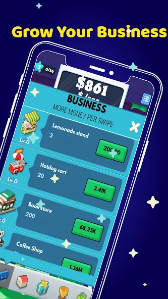 Money Clicker Game -Money Rain  [МОД Бесконечные монеты] Screenshot 3