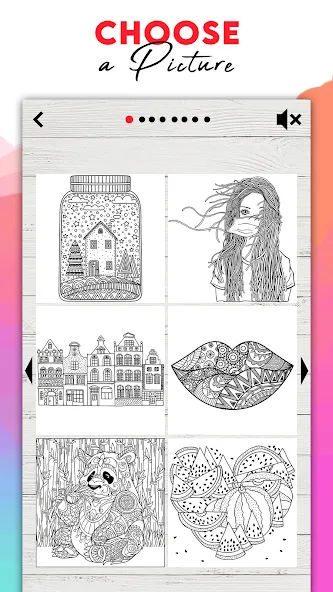 Coloring for adults offline  [МОД Бесконечные монеты] Screenshot 5