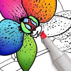 Взлом Coloring for adults offline  [МОД Бесконечные монеты] - последняя версия apk на Андроид