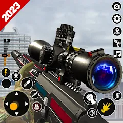 Скачать взлом Sniper Gun Shooting game (ИГИ Снайпер Оружие Стрелялки Игры)  [МОД Все открыто] - стабильная версия apk на Андроид