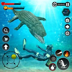 Скачать взломанную Hungry Animal Crocodile Games  [МОД Много денег] - последняя версия apk на Андроид