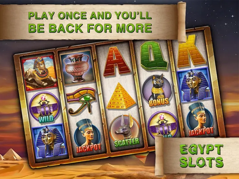 Egypt Slots Casino Machines (Египетские игровые автоматы казино)  [МОД Бесконечные монеты] Screenshot 5
