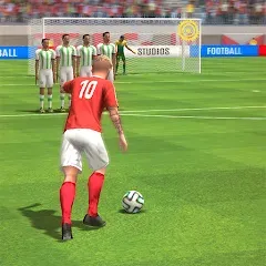 Взломанная Strike Football Game FreeKick  [МОД Mega Pack] - стабильная версия apk на Андроид