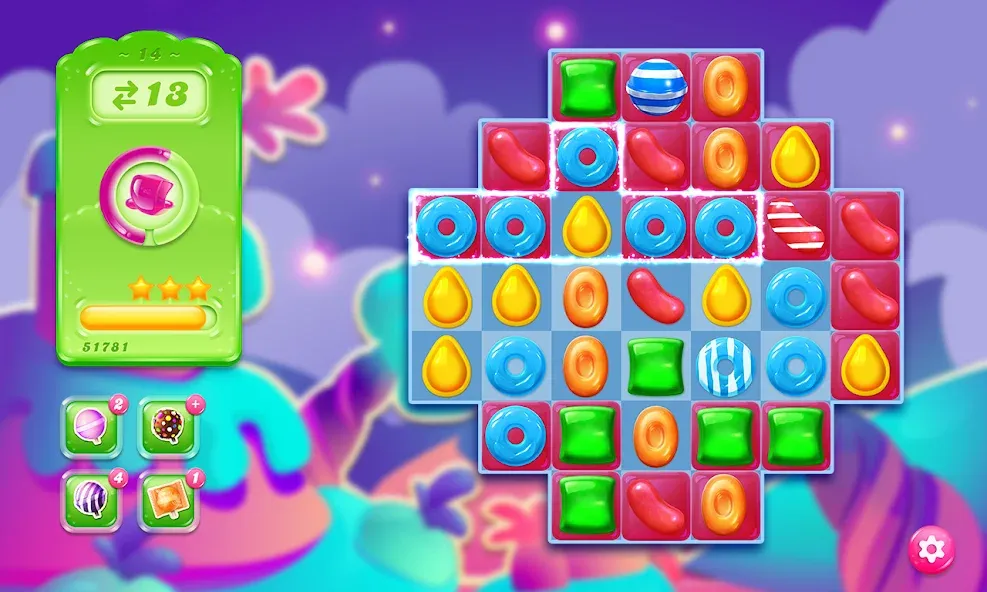 Candy Crush Jelly Saga (Кенди Краш Джелли Сага)  [МОД Все открыто] Screenshot 5