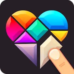 Взломанная Polygrams - Tangram Puzzles (Полиграммы)  [МОД Много денег] - последняя версия apk на Андроид