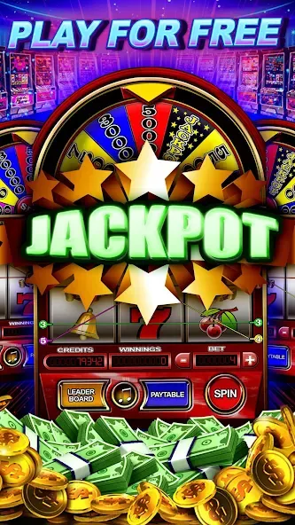Money Wheel Slot Machine Game (Мани Вил Слот Машине Гейм)  [МОД Menu] Screenshot 2