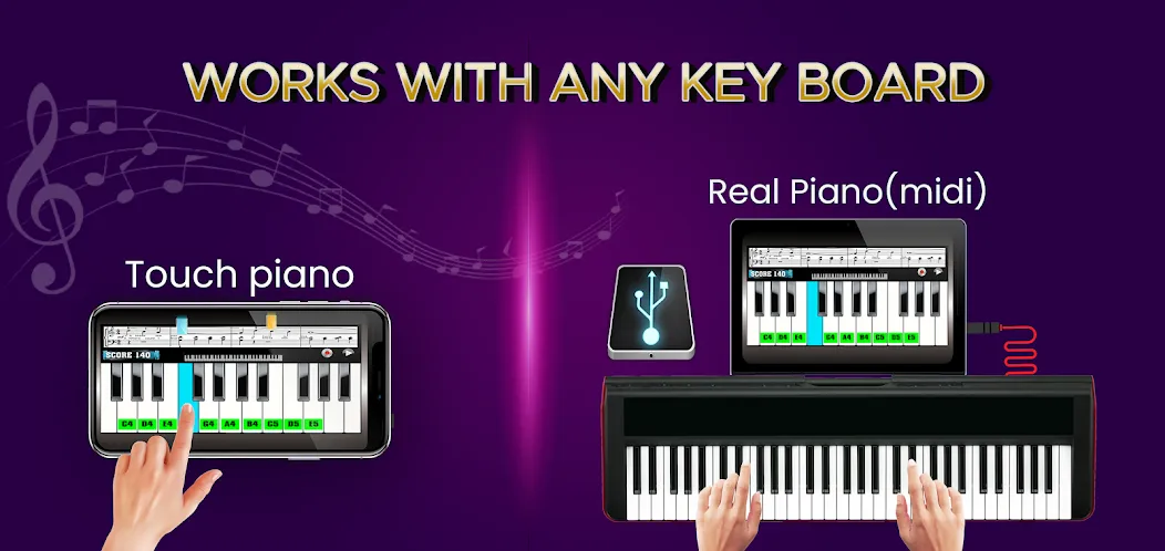 Real Piano Teacher  [МОД Бесконечные монеты] Screenshot 5