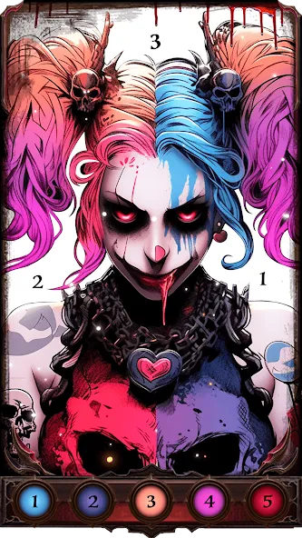 Dark, Horror Color by Number  [МОД Бесконечные деньги] Screenshot 4