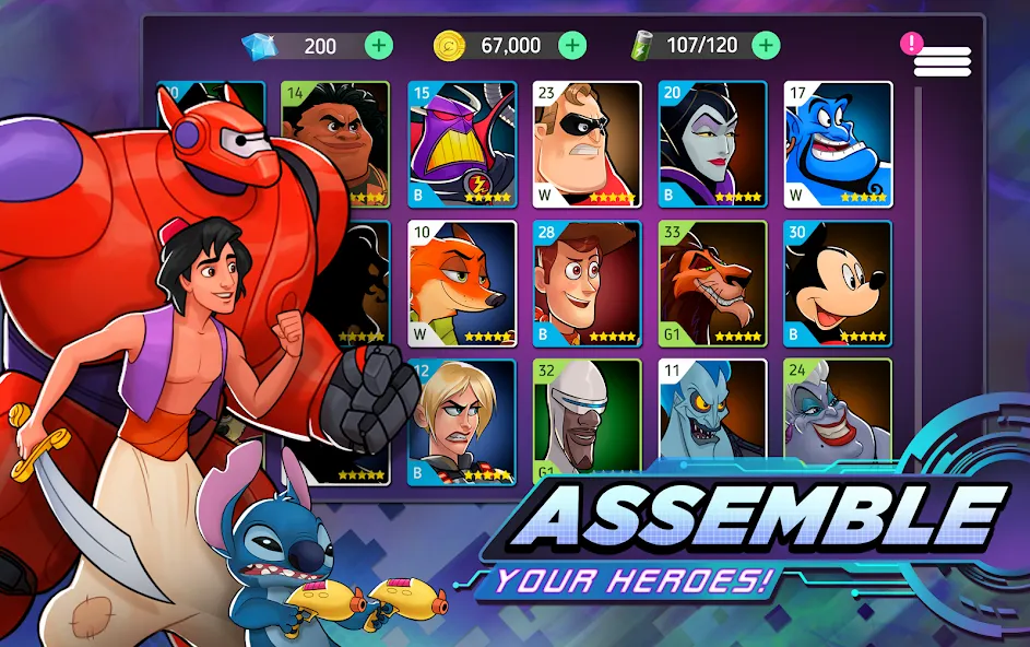 Disney Heroes: Battle Mode (Дисней Хироус)  [МОД Много денег] Screenshot 3