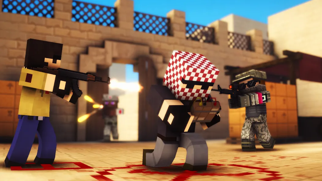 Pixel Strike 3D - FPS Gun Game (Пиксель Страйк 3Д)  [МОД Много монет] Screenshot 1