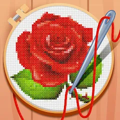 Скачать взломанную Cross-Stitch: Coloring Book (Кросс)  [МОД Unlimited Money] - последняя версия apk на Андроид