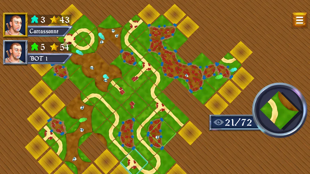 War of Carcassonne board Games (Каркассон)  [МОД Много денег] Screenshot 1