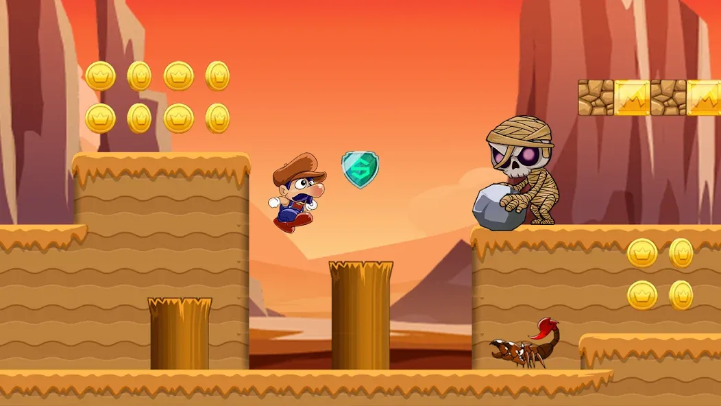 Super Bino Go:Adventure Jungle (Супер Бино Го)  [МОД Бесконечные монеты] Screenshot 2