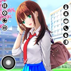 Взломанная Anime High School Life  [МОД Много денег] - последняя версия apk на Андроид