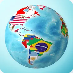 Скачать взломанную Flags On the Globe  [МОД Все открыто] - последняя версия apk на Андроид