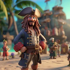 Взломанная Pirate Polygon Caribbean Sea (Пиратская Полигон Карибское море)  [МОД Меню] - стабильная версия apk на Андроид