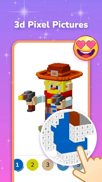 Pixel Coloring-Color by number  [МОД Бесконечные монеты] Screenshot 4