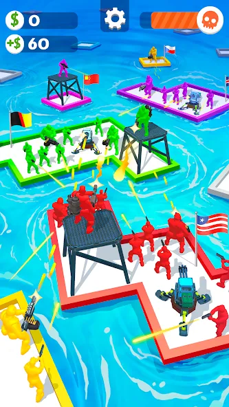 War of Rafts: Crazy Sea Battle (Война плотов)  [МОД Все открыто] Screenshot 1