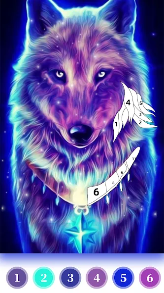 Wolf Coloring Book Color Game (Вульф Колоринг Бук Колор Гейм)  [МОД Много денег] Screenshot 1