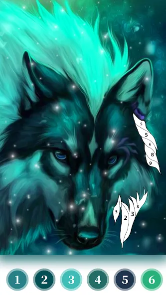 Wolf Coloring Book Color Game (Вульф Колоринг Бук Колор Гейм)  [МОД Много денег] Screenshot 3