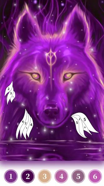 Wolf Coloring Book Color Game (Вульф Колоринг Бук Колор Гейм)  [МОД Много денег] Screenshot 4