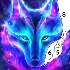 Взломанная Wolf Coloring Book Color Game (Вульф Колоринг Бук Колор Гейм)  [МОД Много денег] - полная версия apk на Андроид